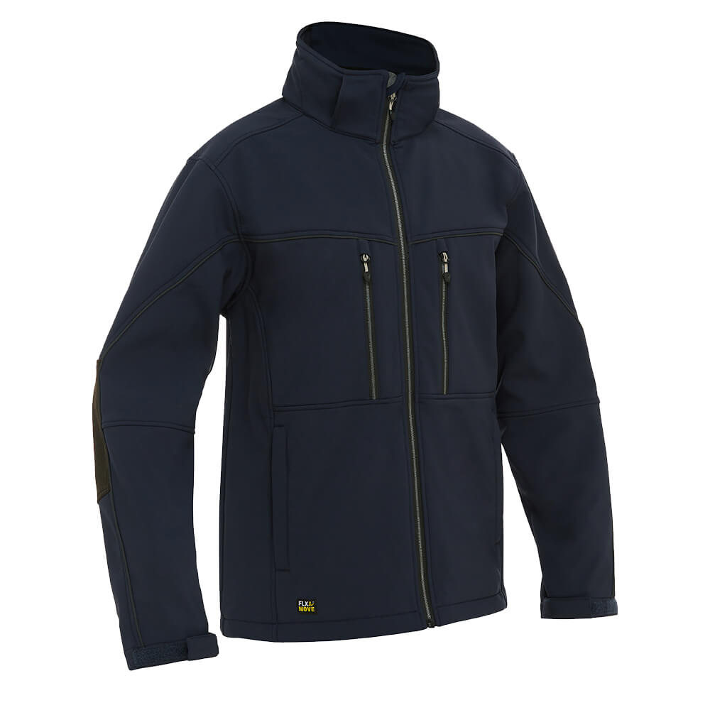 Bisley BJ6570 Hooded Soft Shell Jacket Navy Front