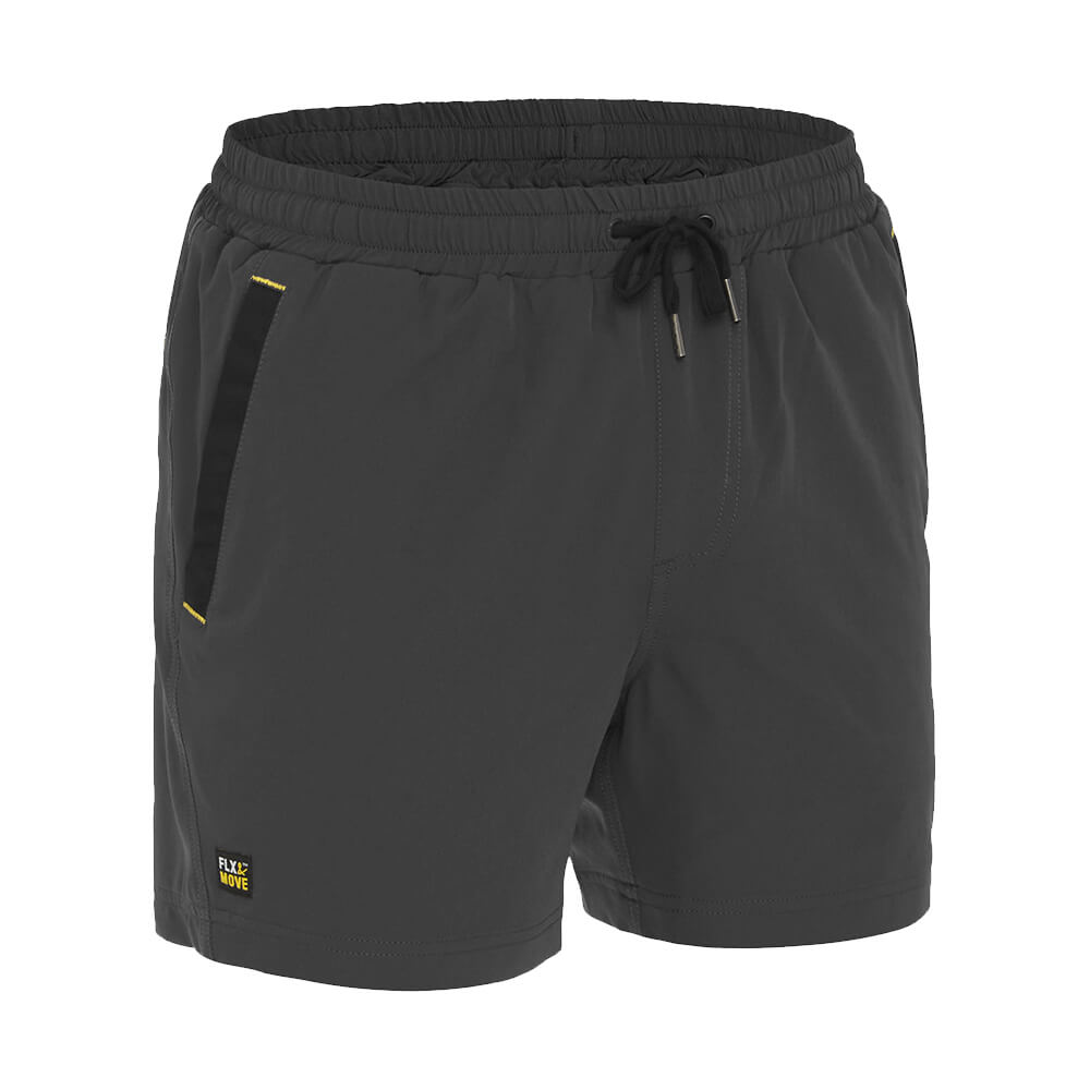 Bisley BSH1331 FLX & Move 4-Way Stretch Elastic Waist Shorts Charcoal Front