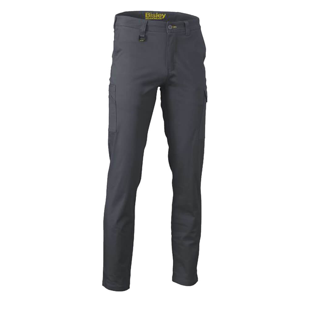 BPC6008 Stretch Cotton Drill Cargo Pants Charcoal Front