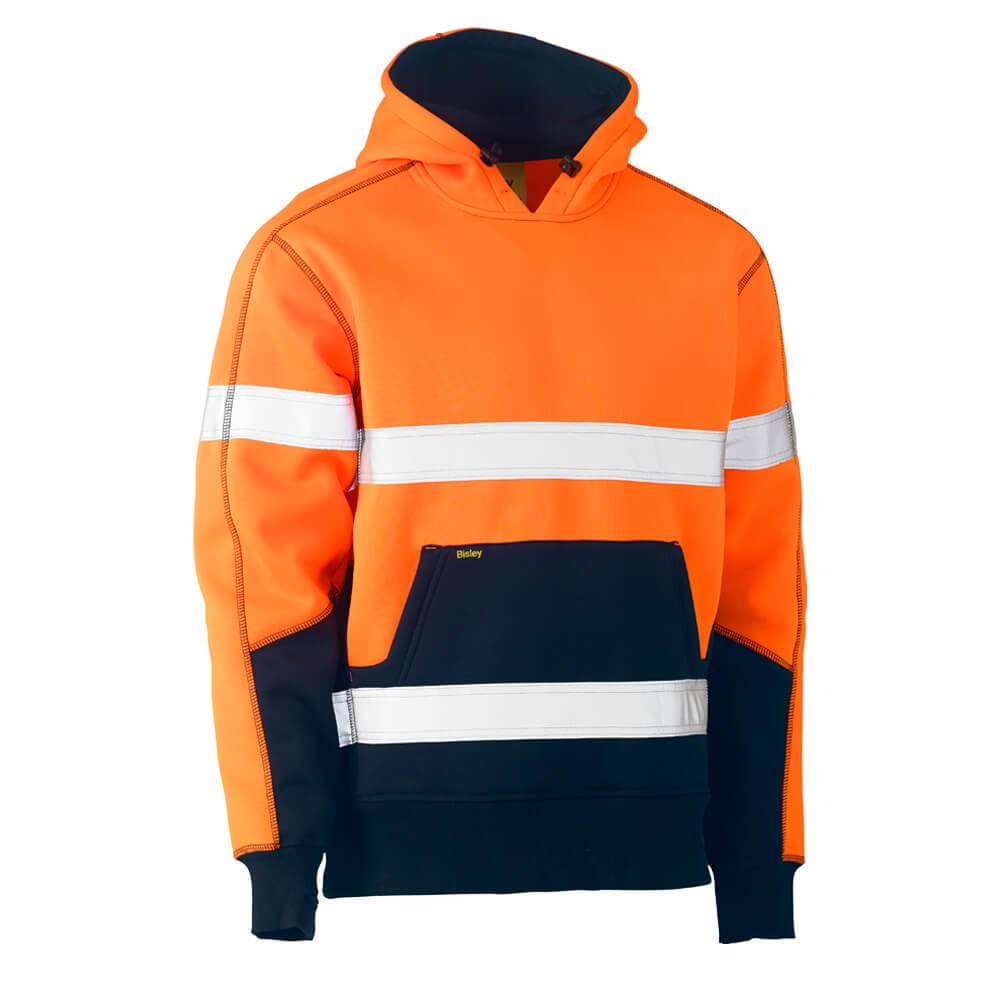 Bisley Workwear Hi Vis Fleece Hoodie Pullover BK6619 main image 1
