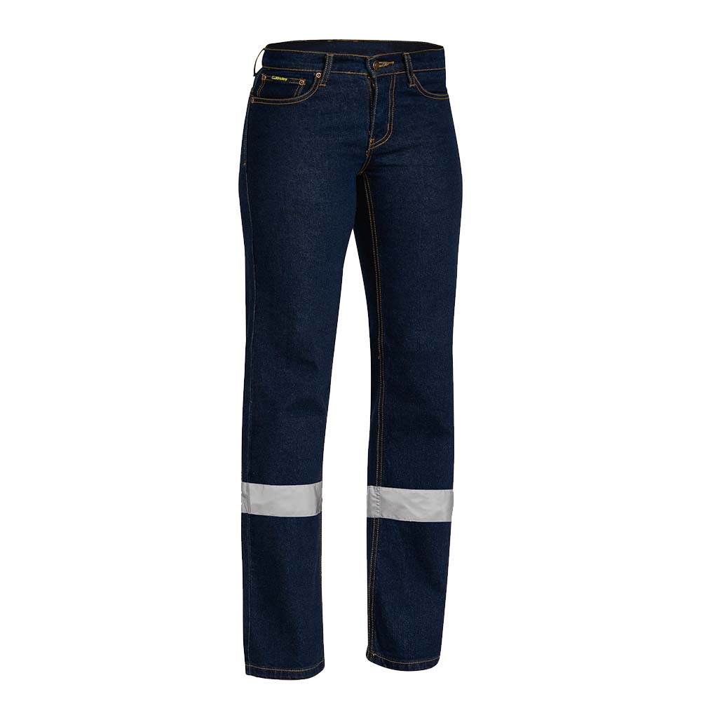 Bisley BPL6712T Ladies Taped Stretch Denim Jeans Front