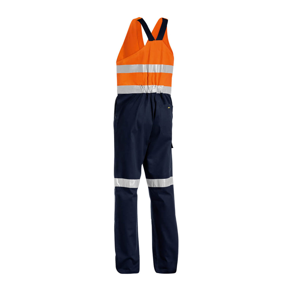 Bisley BAB0359T Hi-Vis Taped Action Back Overall Yellow/Navy – View 03