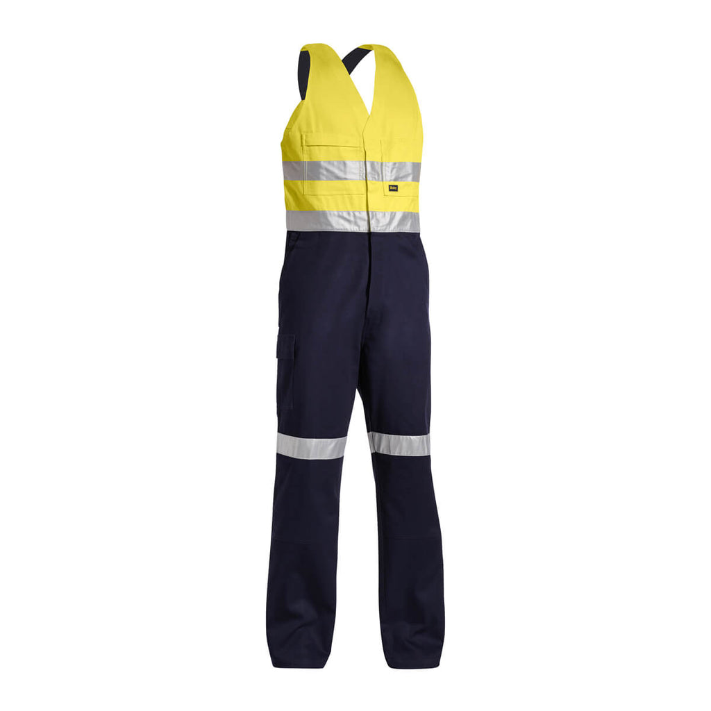Bisley BAB0359T Hi-Vis Taped Action Back Overall Yellow/Navy – View 03