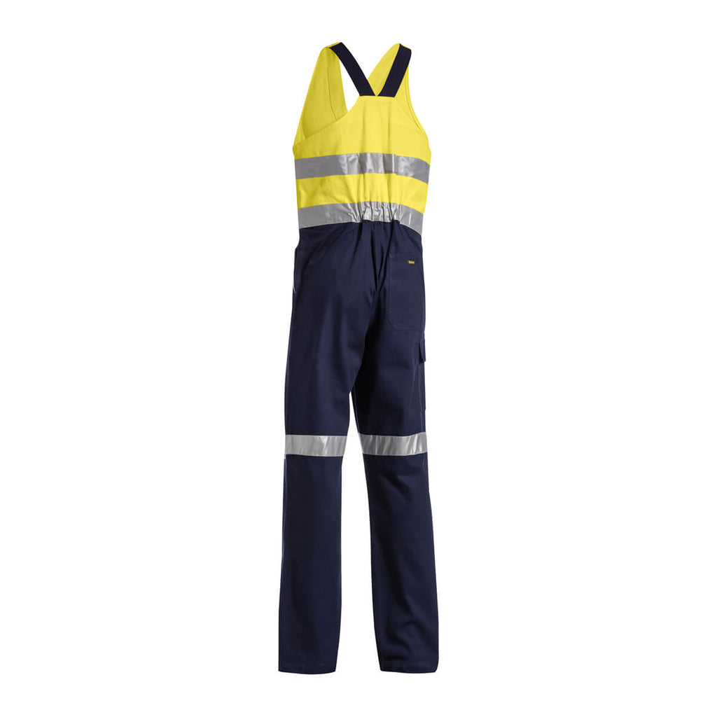 Bisley BAB0359T Hi-Vis Taped Action Back Overall Yellow/Navy – View 03