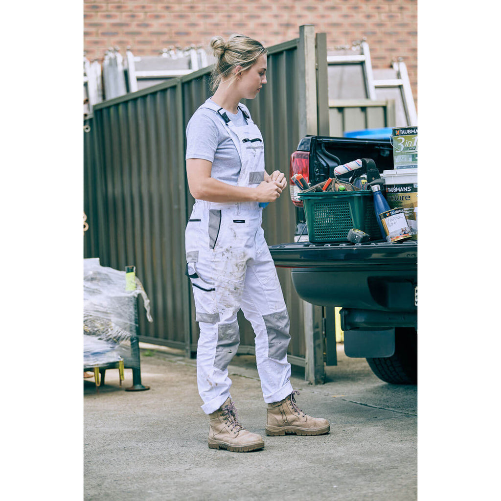 Bisley BAB0422 Painter's Contrast Bib & Brace Overall White – View 04