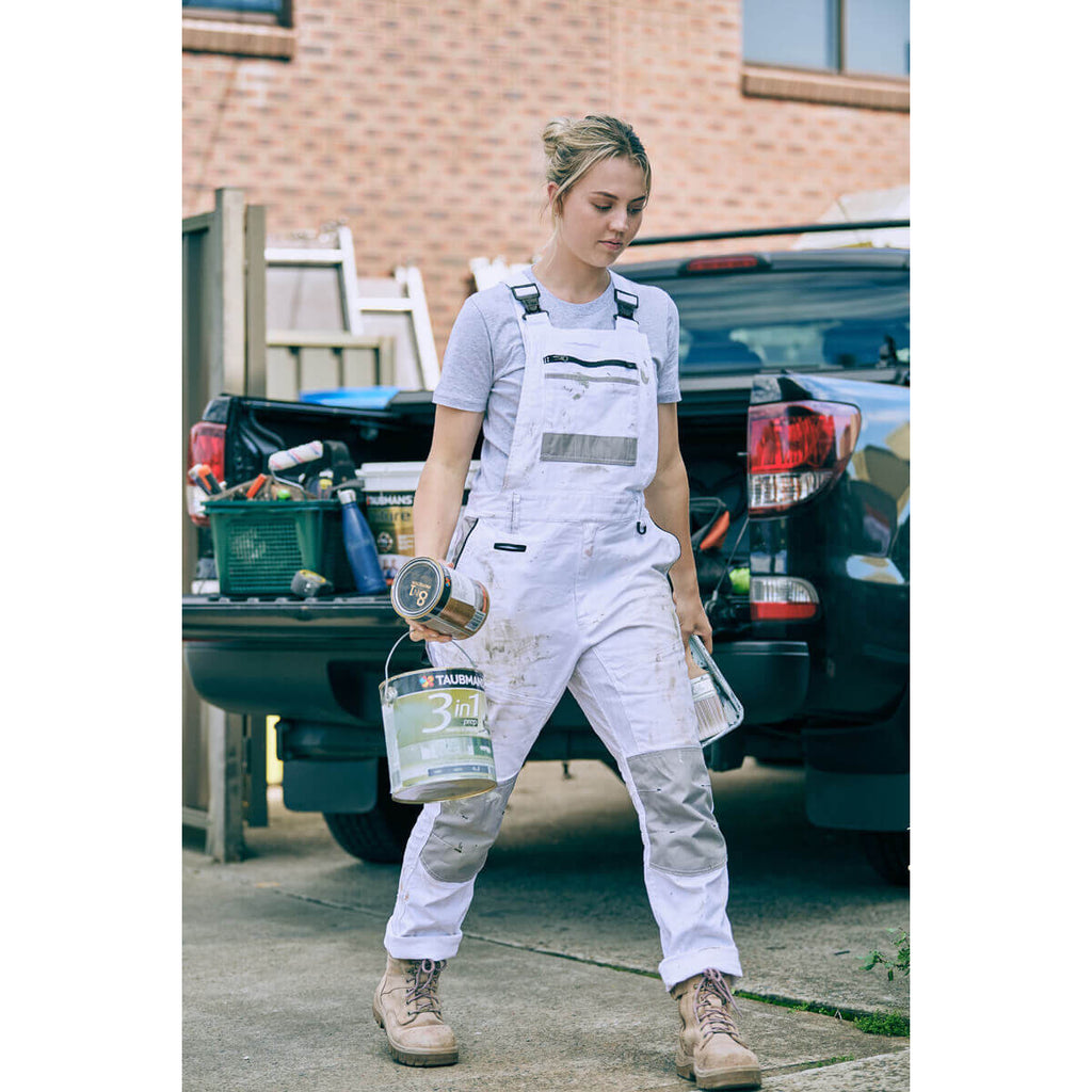 Bisley BAB0422 Painter's Contrast Bib & Brace Overall White – View 04