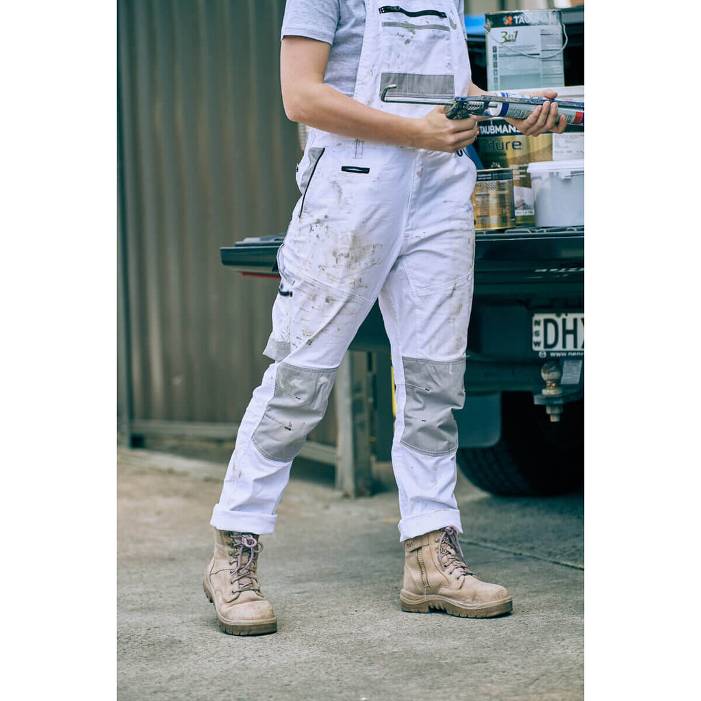 Bisley BAB0422 Painter's Contrast Bib & Brace Overall White – View 04