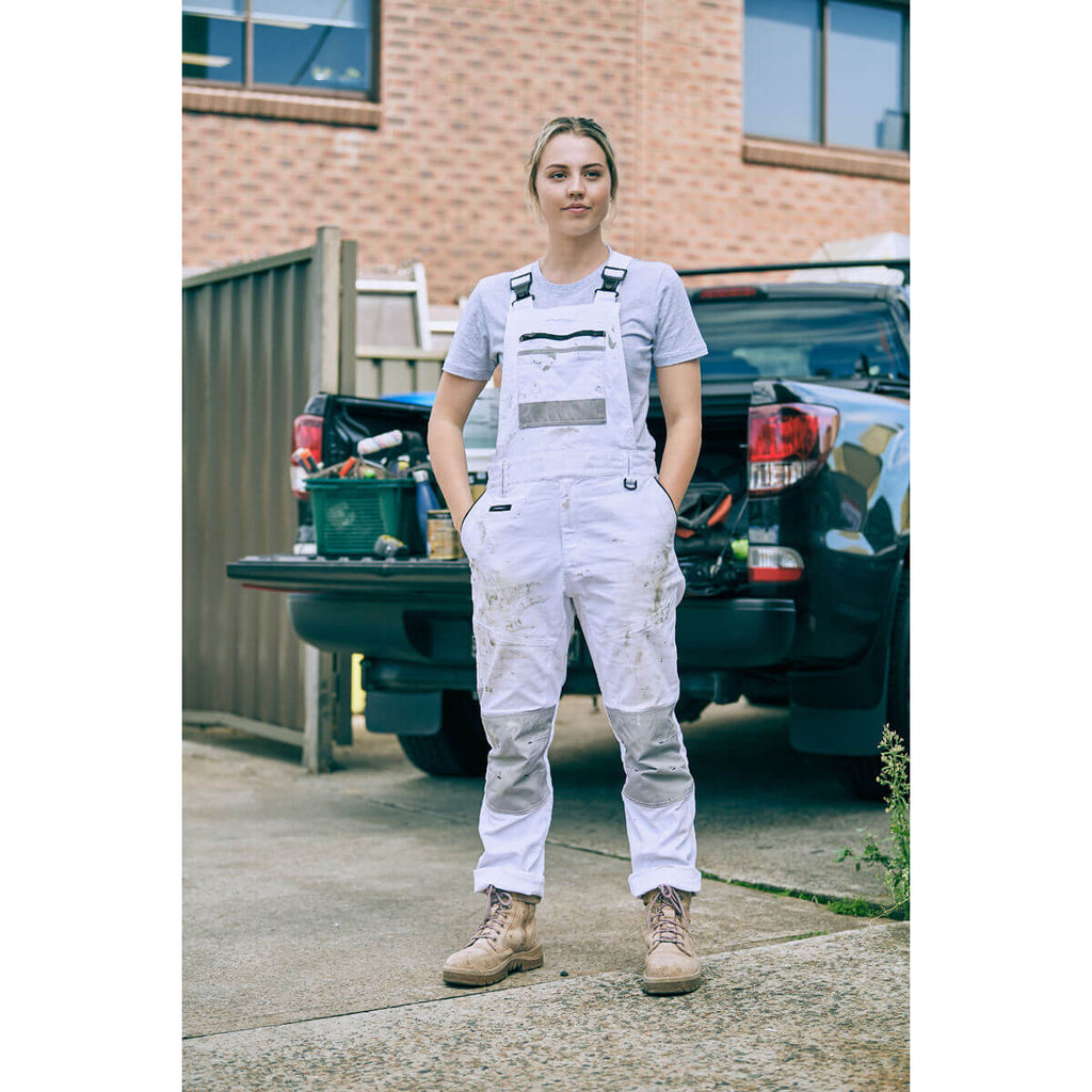 Bisley BAB0422 Painter's Contrast Bib & Brace Overall White – View 04