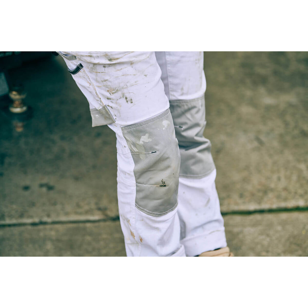Bisley BAB0422 Painter's Contrast Bib & Brace Overall White – View 04
