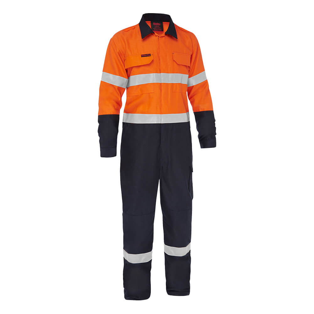 Bisley BC8477T Apex 185/240 Taped Hi-Vis FR Ripstop Vented Coverall Or ...