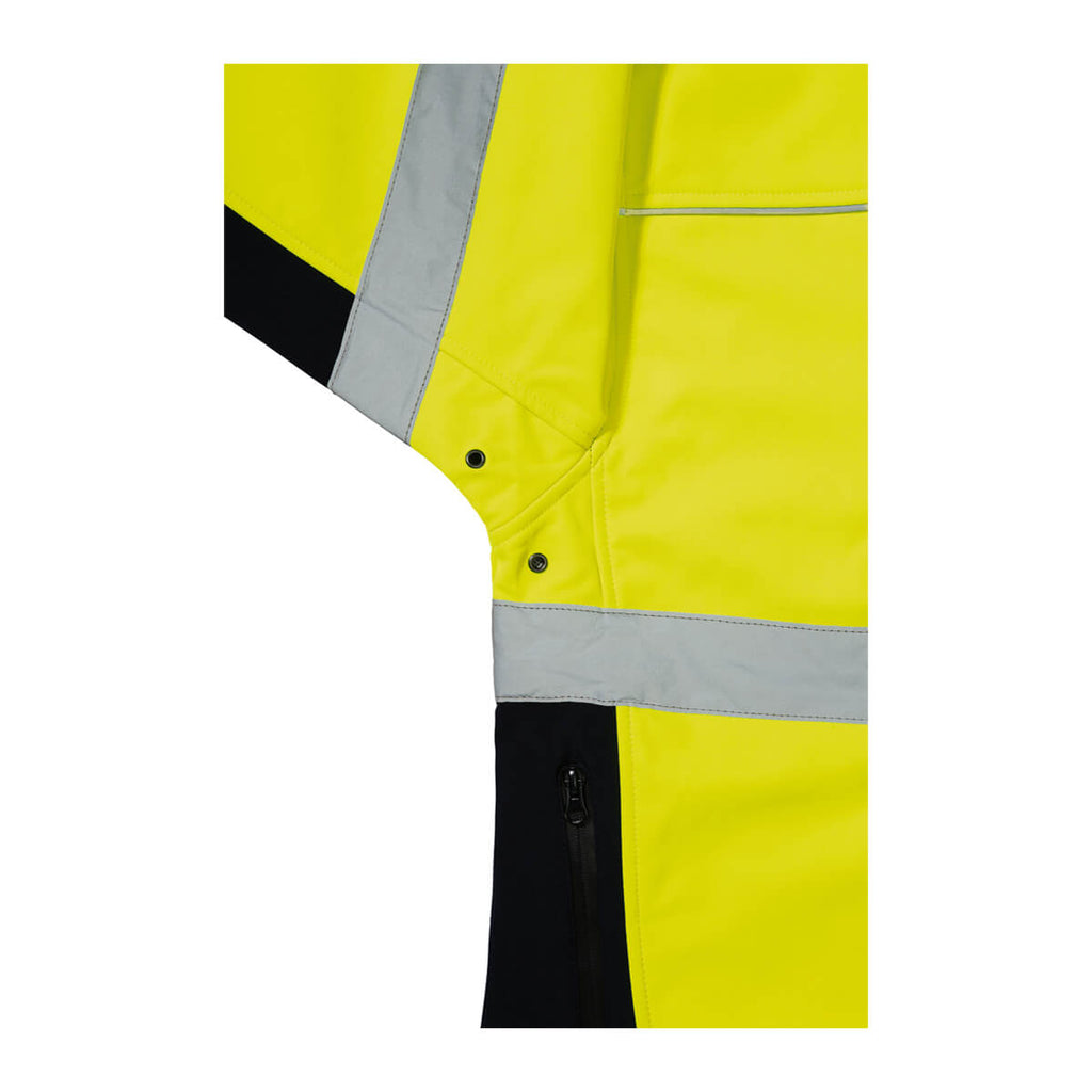 Bisley BJ6059T Hi-Vis Taped Soft Shell Jacket Yellow/Navy View 05