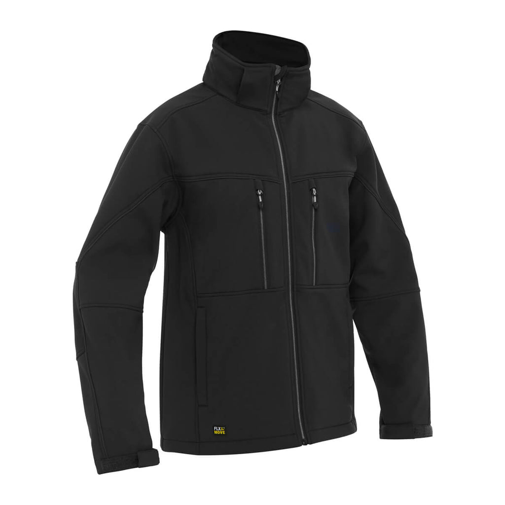 Bisley BJ6570 Hooded Soft Shell Jacket Black View 01