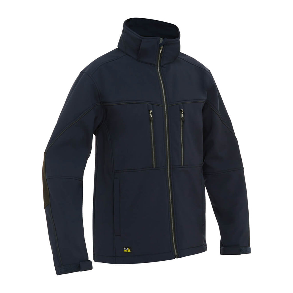 Bisley BJ6570 Hooded Soft Shell Jacket Navy View 01