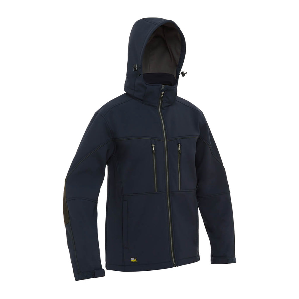 Bisley BJ6570 Hooded Soft Shell Jacket Navy View 03