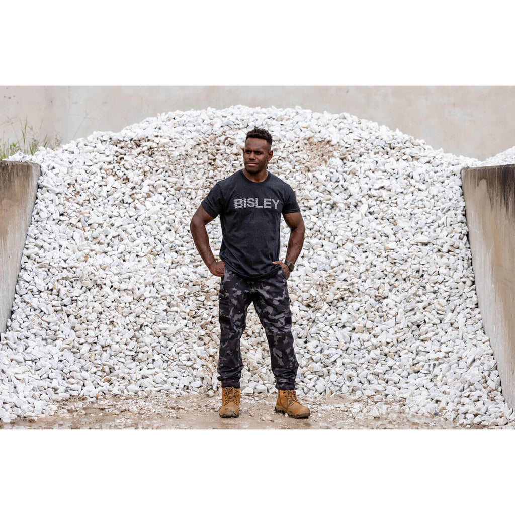 Bisley BKT081 Segmented Print Tee Navy – View 04