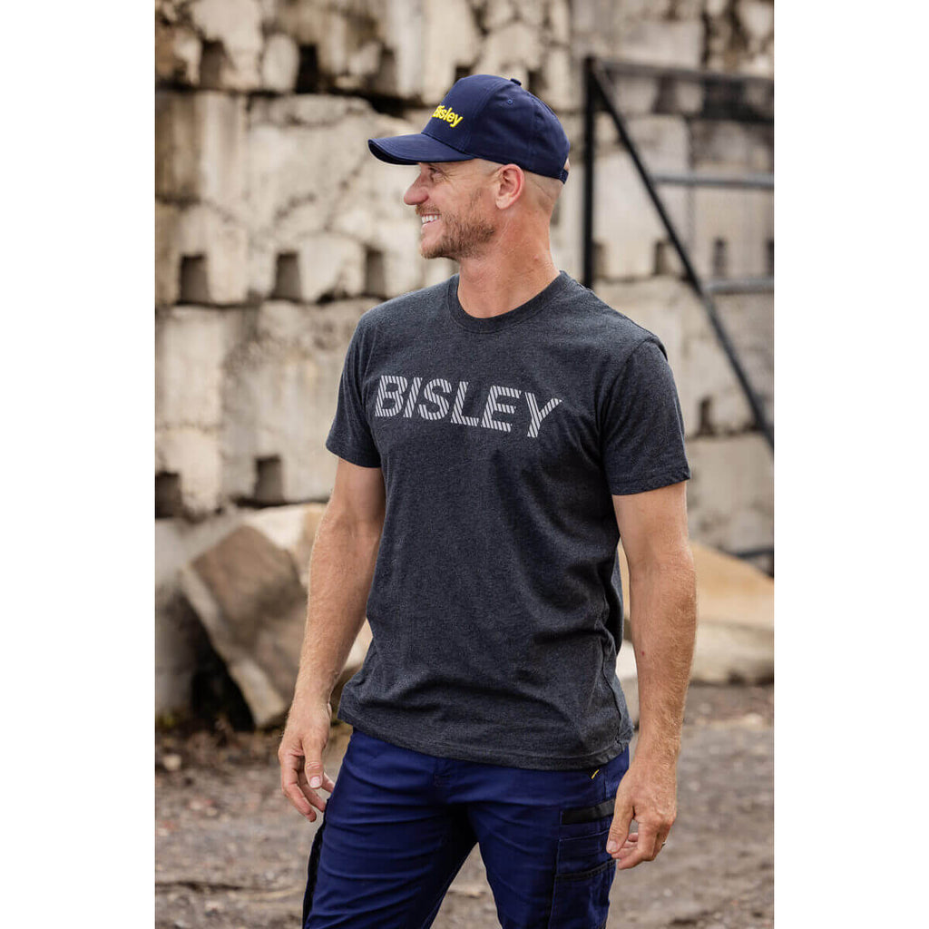 Bisley BKT081 Segmented Print Tee Navy – View 05