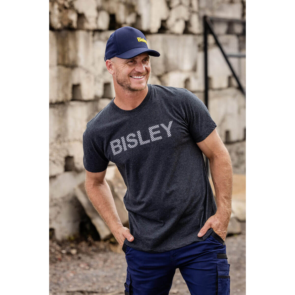Bisley BKT081 Segmented Print Tee Navy – View 06