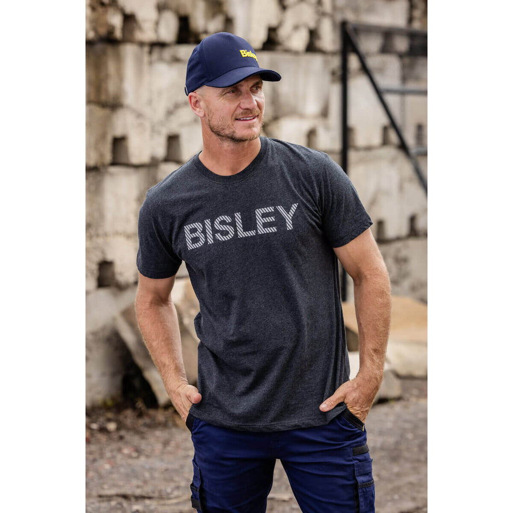 Bisley BKT081 Segmented Print Tee Navy – View 07