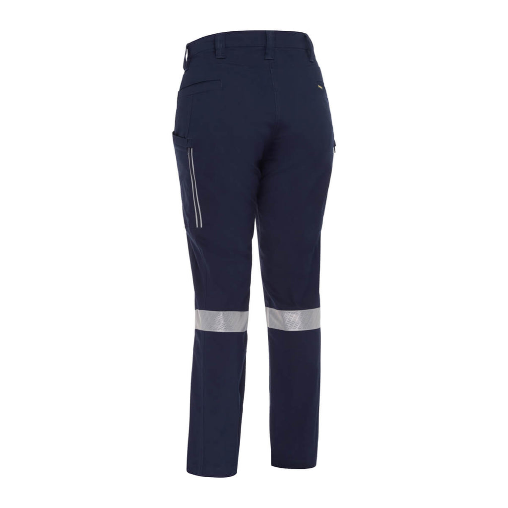 Bisley Bisley BPCL6150T Ladies Taped X Airflow Vented Cargo Pants Navy/Yellow View 07