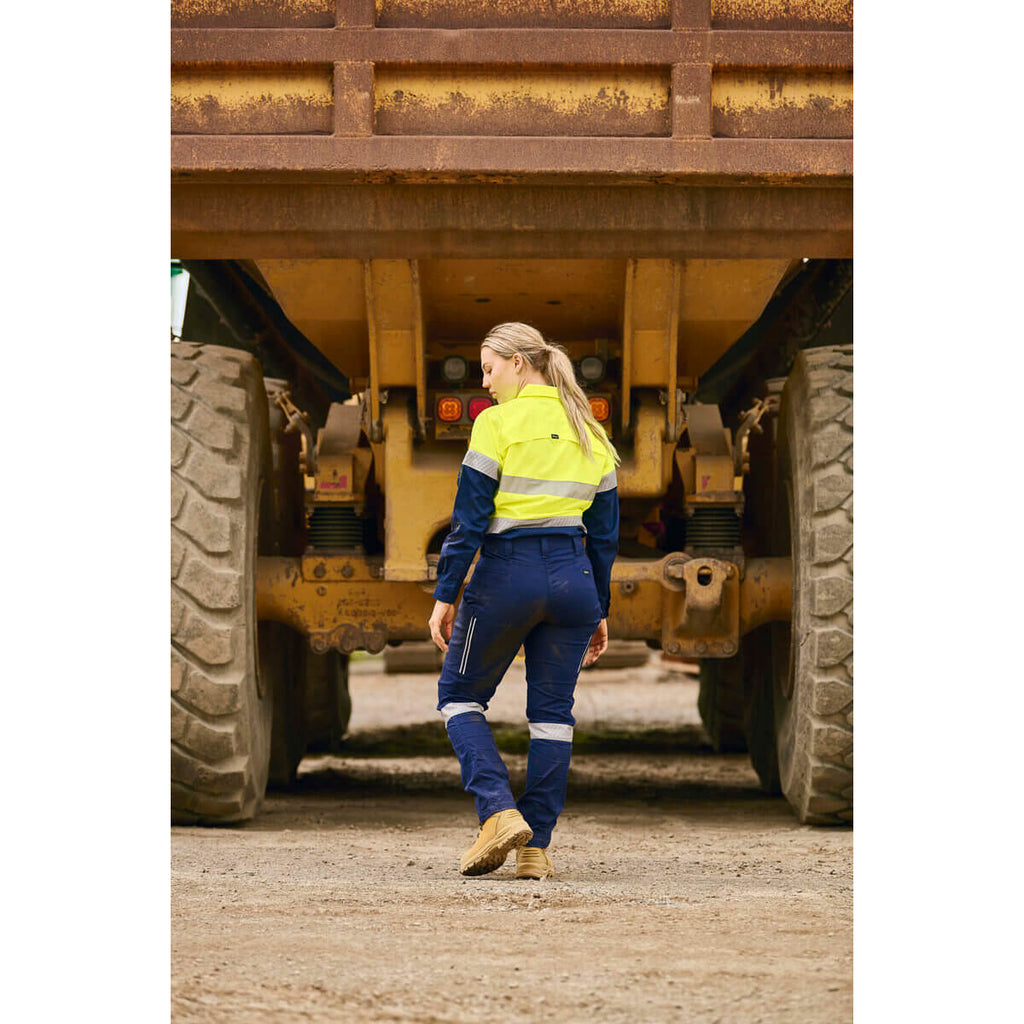 Bisley Bisley BPCL6150T Ladies Taped X Airflow Vented Cargo Pants Navy/Orange View 21