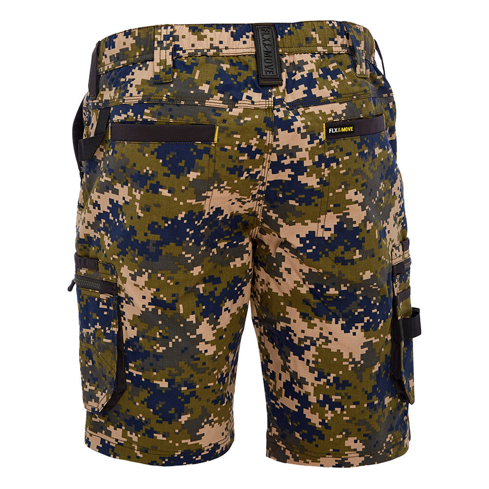 Bisley BSHC1337 Canvas Camo Cargo Short - Limited Edition Army Digital Back