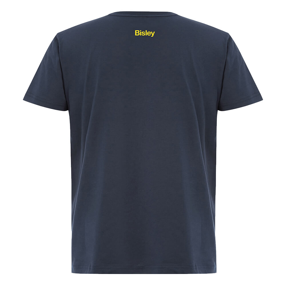 Bisley BKT097 Mens Flipped Logo Tee Short Sleeve Navy Back