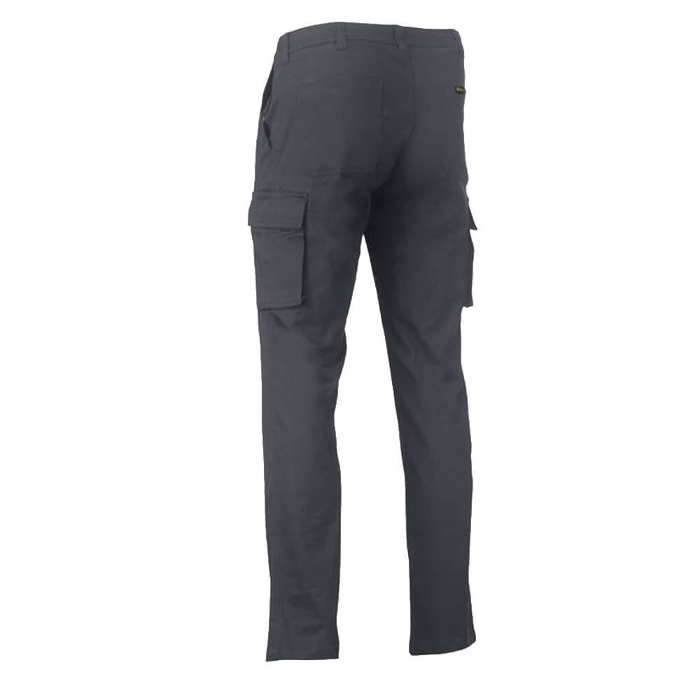 BPC6008 Stretch Cotton Drill Cargo Pants Charcoal Back