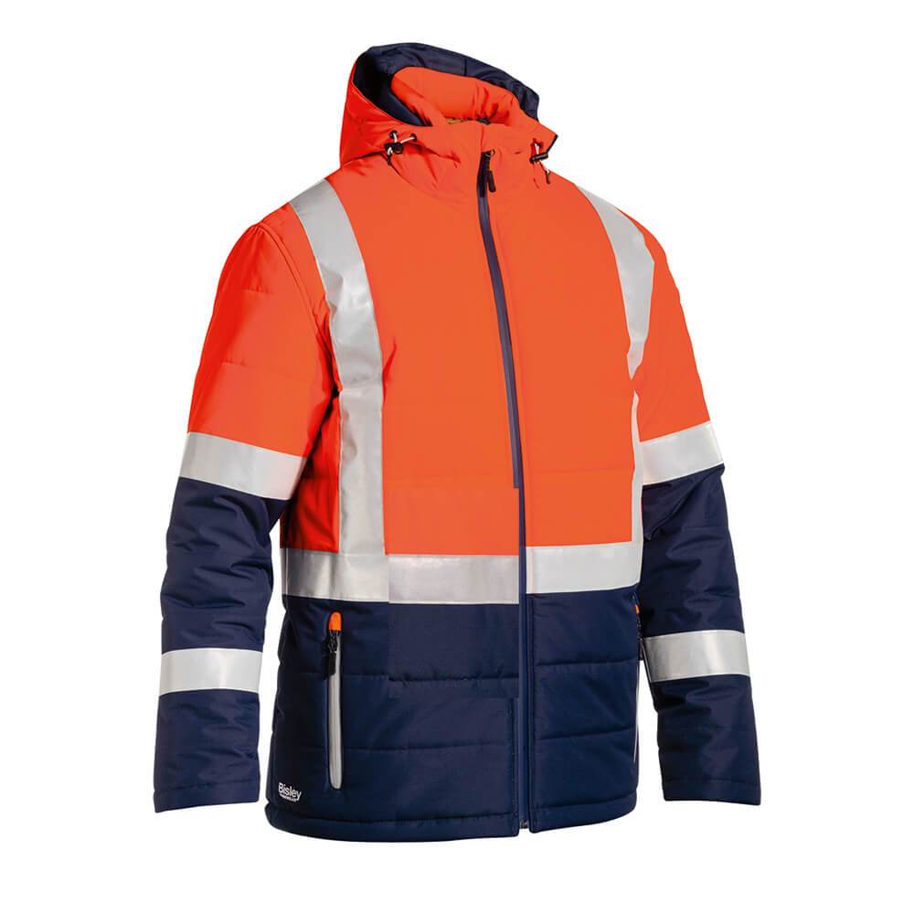 Bisley BJ6929HT Taped Two Tone Puffer Jacket Orange/Navy – Vivid