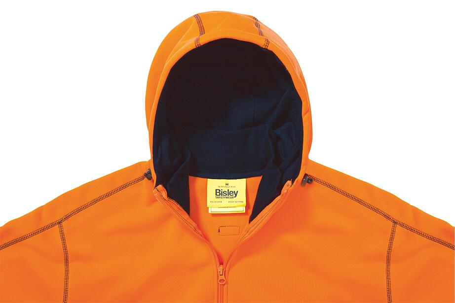 Bisley BK6819 Orange_Navy Shaped Hood with Contrast Lining