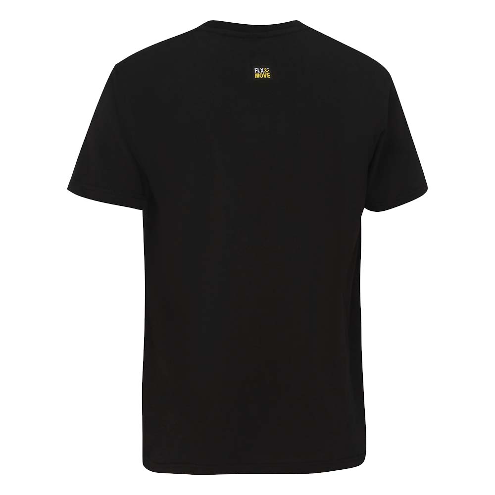 BKT085 FLX & MOVE™ Cotton Outline Logo Tee Short Sleeve Black Back