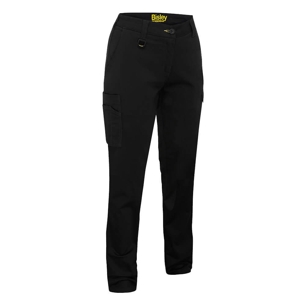 Bisley Women's Stretch Cotton Cargo Pants Black